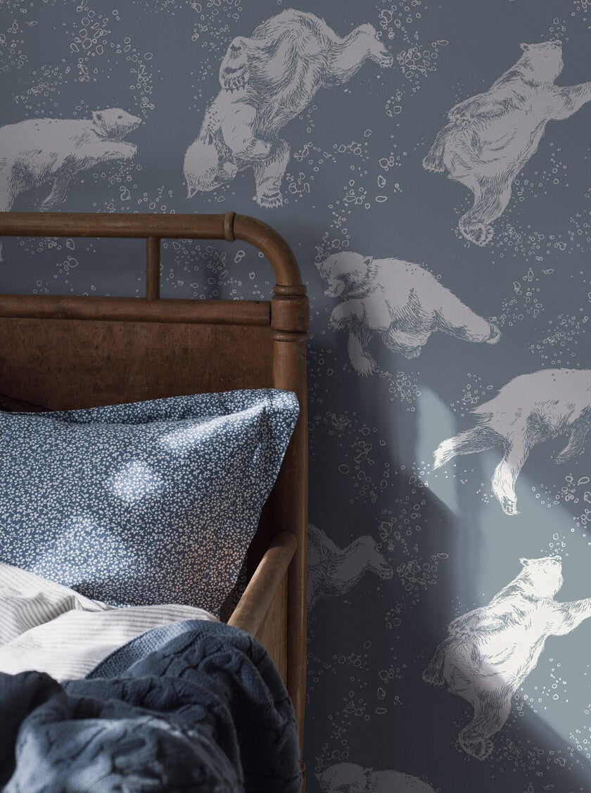 Polarn, tapet i grön