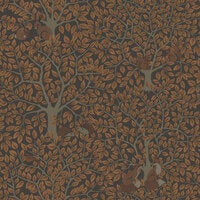 Per bladverk och djur, brun/grå