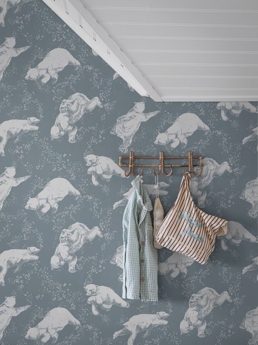 Polarn, tapet i grön