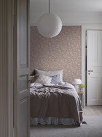 Ängsblomma, rosa och vit tapet