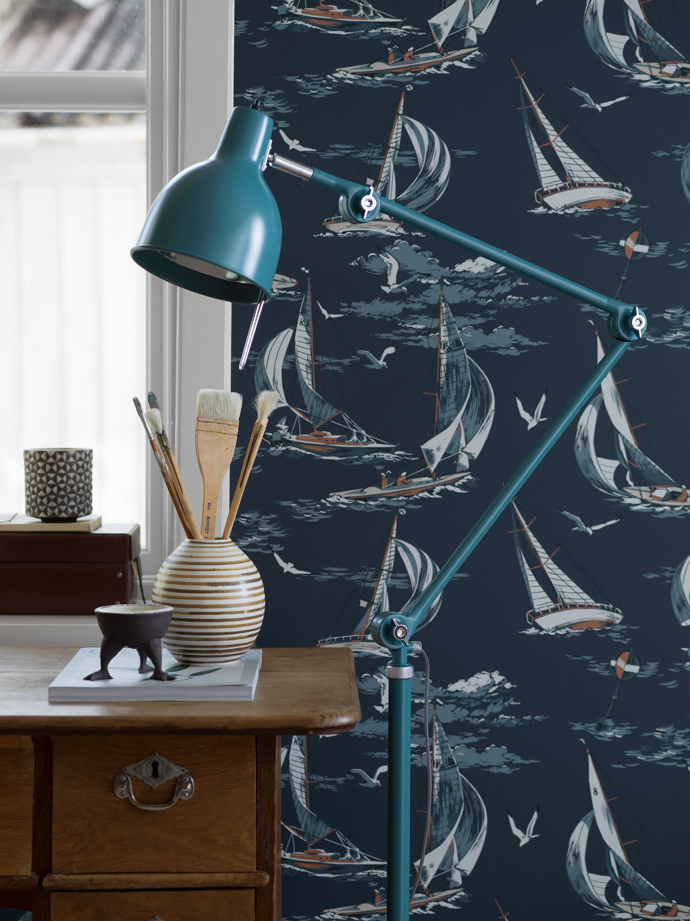 Sailboats, mörkblå