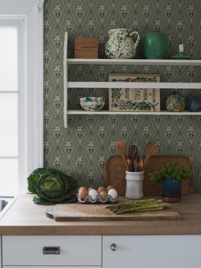 Klädesholmen, grön tapet