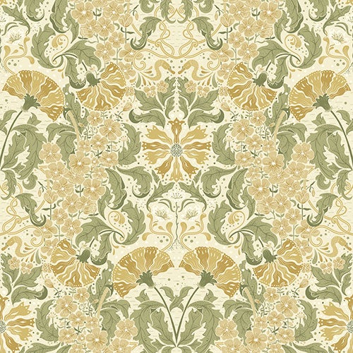 Öjvind, tapet i ljusbeige och gult