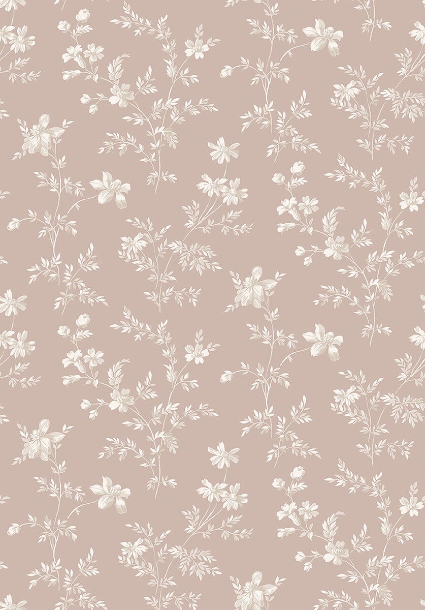 Ängsblomma, rosa och vit tapet