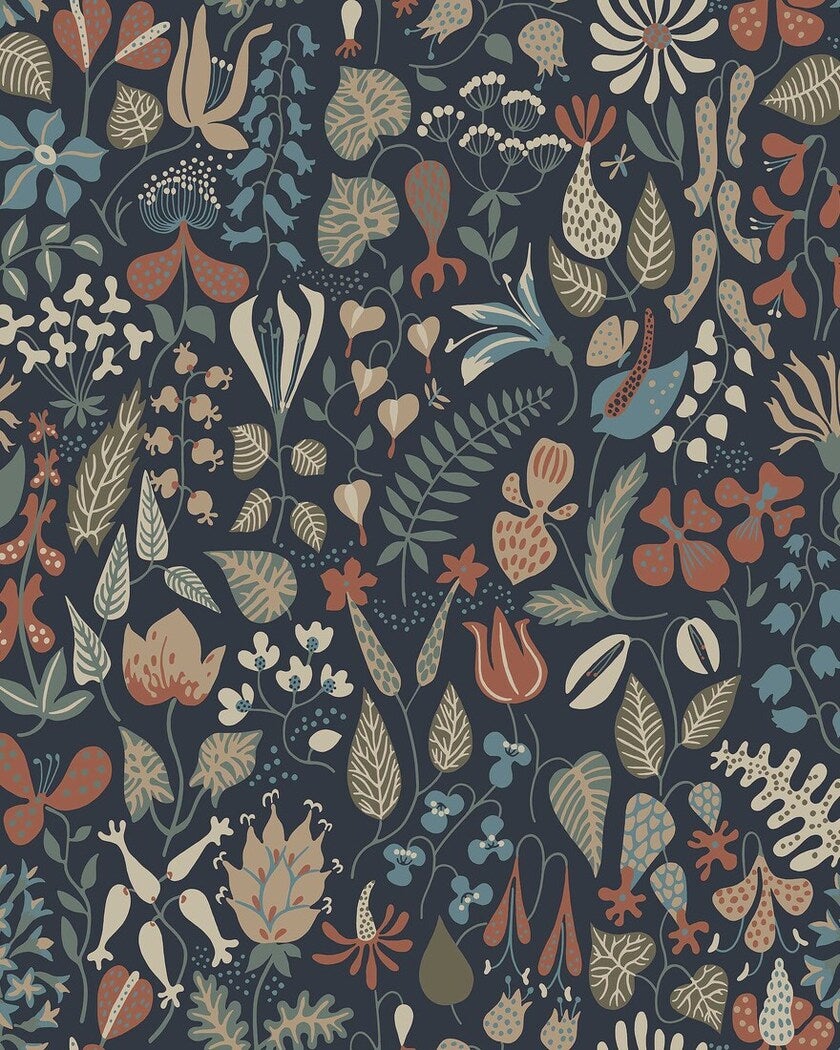 Stig Lindberg Herbarium, blå