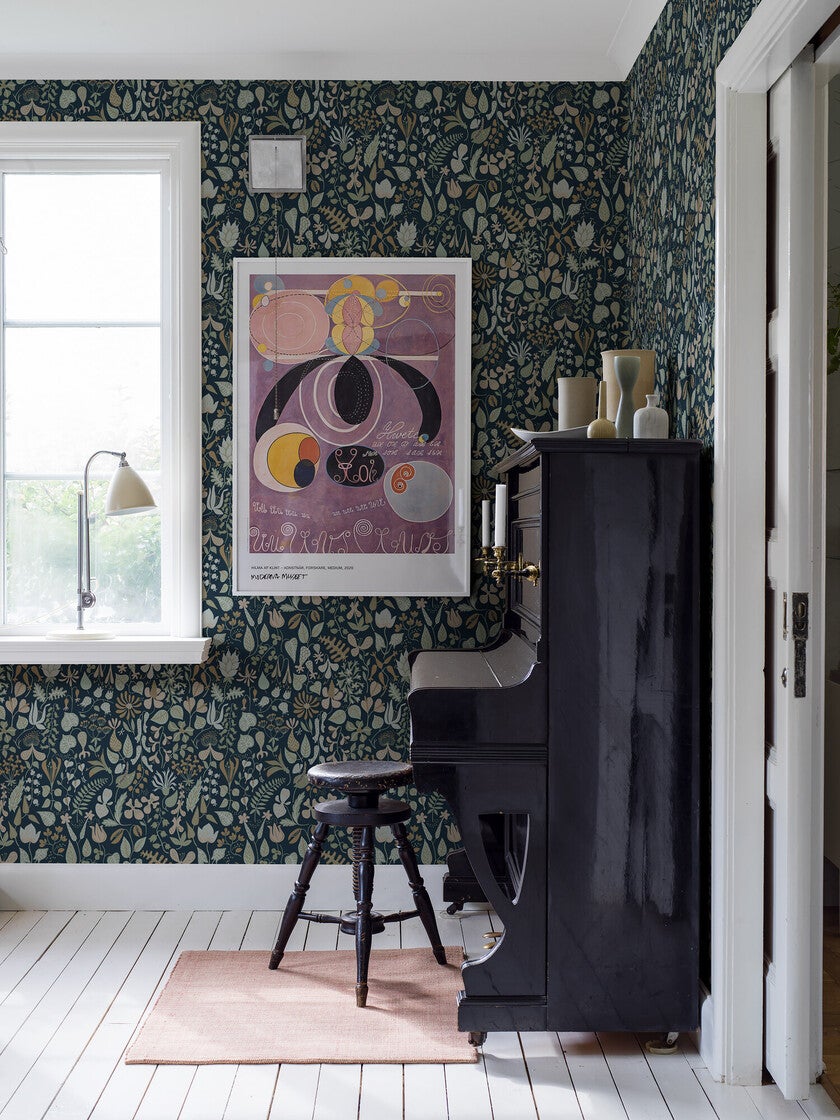 Stig Lindberg Herbarium, blommig blå