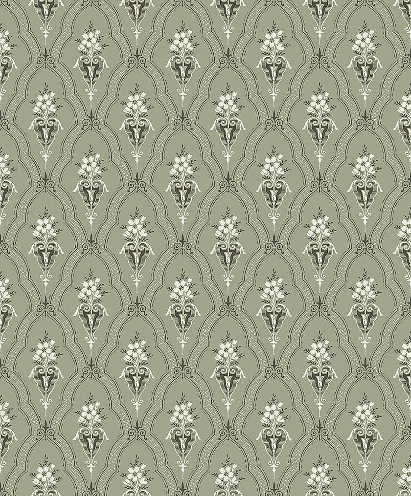 Klädesholmen, grön tapet