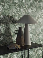 Lindskog, tapet i grön